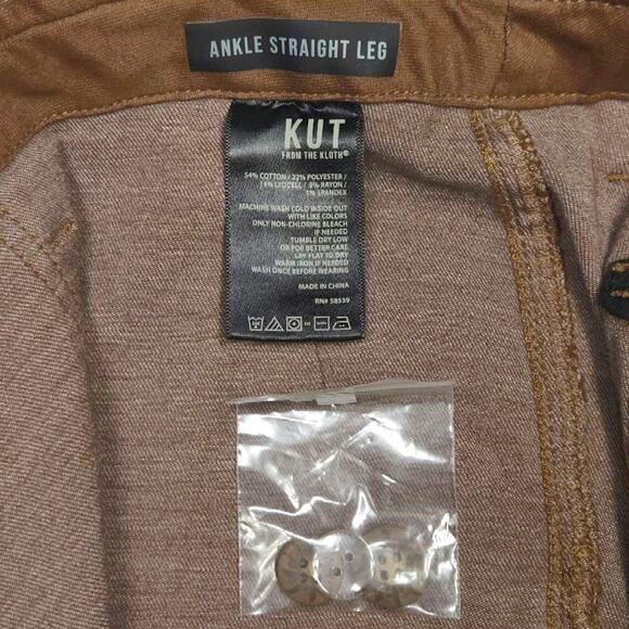 NWT Kut from the Kloth High Rise Straight Leg Ankle Cargo Pants Sz. 16x29 Autumn - Picture 6 of 10